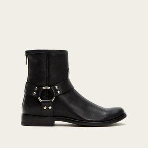 Frye Women's Black Phillip Harness Short Boots 8